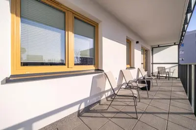 Balkon lub taras w obiekcie Warsaw Praga - Modern Apt, Parking, near River - by Rentujemy