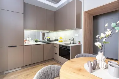 Kuchnia lub aneks kuchenny w obiekcie SuperApart Mińska Apt 3 - Blisko Stadionu Narodowego