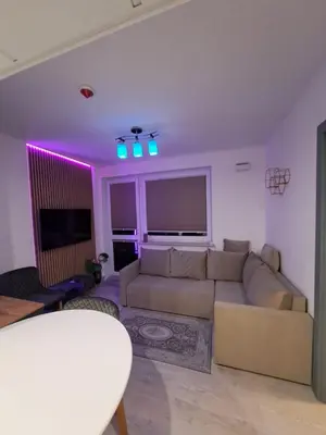 Część wypoczynkowa w obiekcie Warsaw Smart Apartment with Parking
