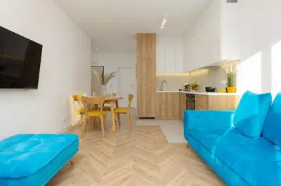 Część wypoczynkowa w obiekcie Stylish Apartment Zdziechowskiego with Parking & Home Office by Noclegi Renters