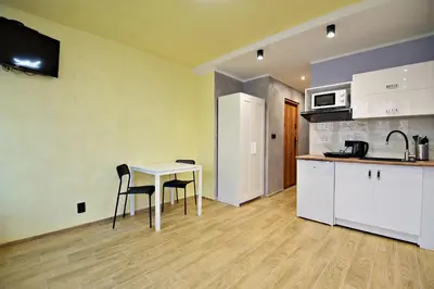Kuchnia lub aneks kuchenny w obiekcie Skorochód Majewskiego 15 studio A