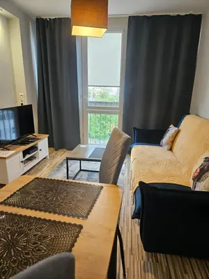 Część wypoczynkowa w obiekcie Apartament Centrum Rondo ONZ