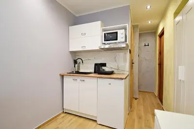 Kuchnia lub aneks kuchenny w obiekcie Skorochód Majewskiego 15 studio B