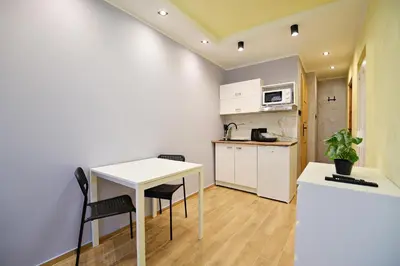 Kuchnia lub aneks kuchenny w obiekcie Skorochód Majewskiego 15 studio B