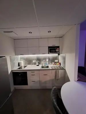 Kuchnia lub aneks kuchenny w obiekcie Warsaw Smart Apartment2 and Parking