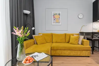 Część wypoczynkowa w obiekcie Wola Cozy Apartment by P&O Apartments