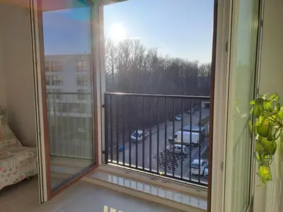 Balkon lub taras w obiekcie Apartament Cykady pod Warszawą