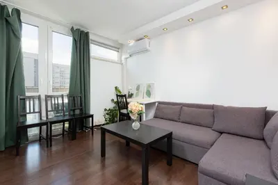 Część wypoczynkowa w obiekcie Apartments Warsaw Grzybowska by Noclegi Renters