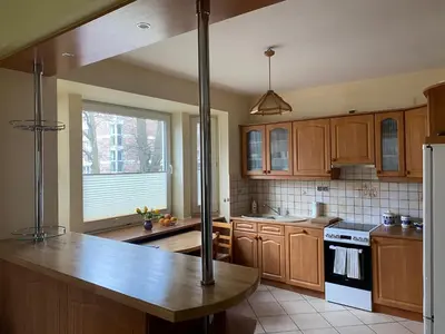Kuchnia lub aneks kuchenny w obiekcie Apartament u Basi przy Centrum Zdrowia Dziecka