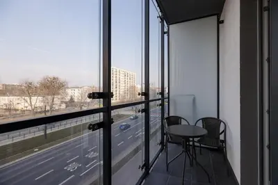 Balkon lub taras w obiekcie ShortStayPoland Kasprzaka Apartments