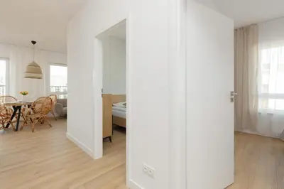 Część wypoczynkowa w obiekcie Optyków Spacious & Cosy Apartment with Parking by Noclegi Renters
