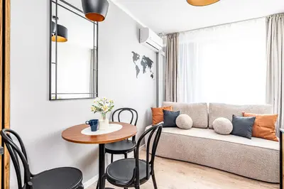 Część wypoczynkowa w obiekcie SuperApart Batorego Apt 65 - Blisko SGH i Centrum