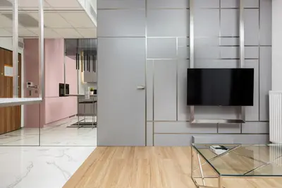 Telewizja i/lub zestaw kina domowego w obiekcie Premium Apartments Business Center by Renters Prestige