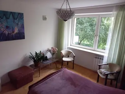 Część wypoczynkowa w obiekcie Cichy i przyjemny pokój na Muranowie