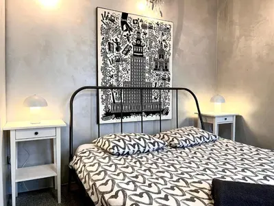 Łóżko lub łóżka w pokoju w obiekcie APARTEL24pl Oldtown II Close to Metro