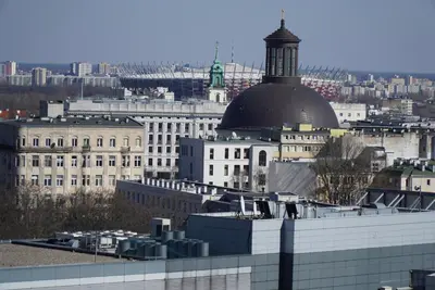 Widok na miasto Warszawa z tego apartamentu