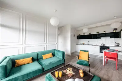 Kuchnia lub aneks kuchenny w obiekcie Apartament Wilanów Sarmacka