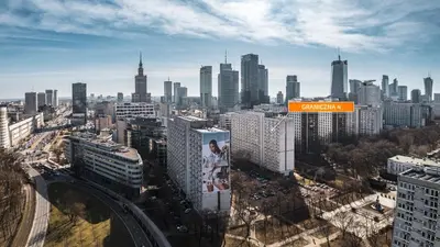 Widok na miasto Warszawa z tego apartamentu