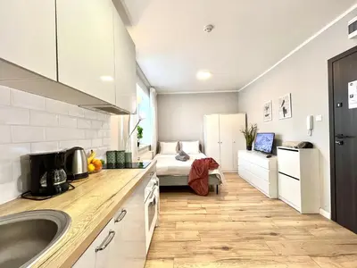 Kuchnia lub aneks kuchenny w obiekcie Apartel24pl Mozart Apartments