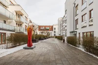 Budynek, w którym mieści się apartament