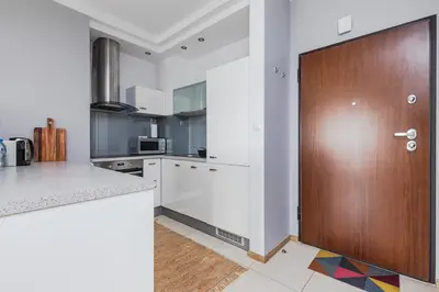 Kuchnia lub aneks kuchenny w obiekcie Apartament Kiedacza, Darmowy Parking