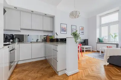 Kuchnia lub aneks kuchenny w obiekcie Apartament Smolna, Centrum
