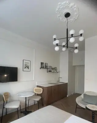 Telewizja i/lub zestaw kina domowego w obiekcie Apartament Puławska 34