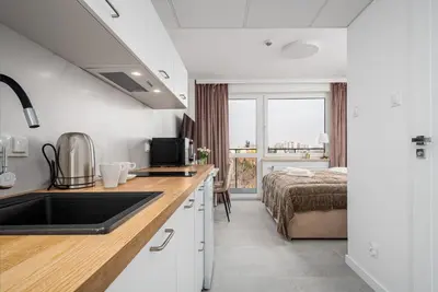 Kuchnia lub aneks kuchenny w obiekcie Pileckiego 59 Free Parking By Perfect Apart