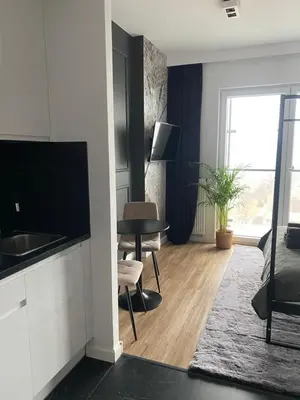 Telewizja i/lub zestaw kina domowego w obiekcie Chillout View & Pleasure Apartment - Wola Tower 15th floor