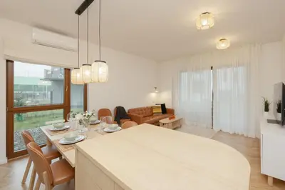 Część wypoczynkowa w obiekcie LUX Pastel Oasis Family Apartment with Parking & Gym by Renters Prestige