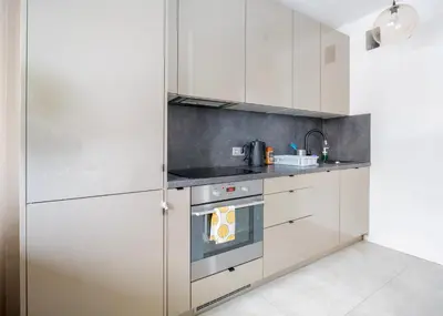 Kuchnia lub aneks kuchenny w obiekcie Green Kabaty Apartment 5