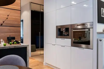 Kuchnia lub aneks kuchenny w obiekcie Aura Premium Apartment Mokotow