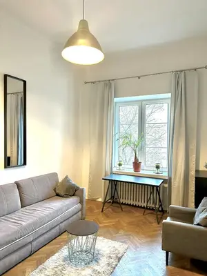 Część wypoczynkowa w obiekcie Nowy Swiat Prestige - Elegant 2-room Apartment in City Center