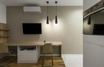 Telewizja i/lub zestaw kina domowego w obiekcie Moduo by Executive Suites