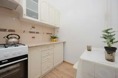 Kuchnia lub aneks kuchenny w obiekcie Nowy Świat Apartament w Centrum Warszawy by Noclegi Renters