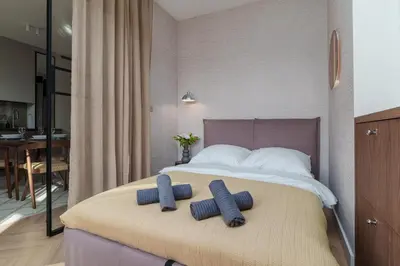 Łóżko lub łóżka w pokoju w obiekcie Czackiego 19 - studio - Better Rental