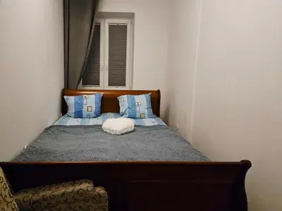 Łóżko lub łóżka w pokoju w obiekcie Apartament z ogródkiem Czapli