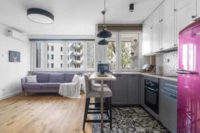 Kuchnia lub aneks kuchenny w obiekcie Apartament nad Wisłą, Solec, Darmowy Parking