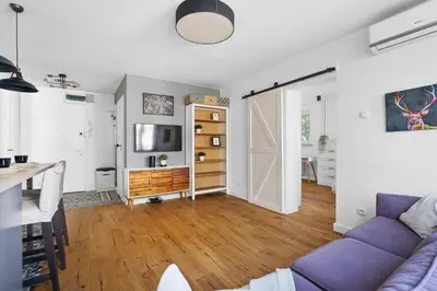 Telewizja i/lub zestaw kina domowego w obiekcie Apartament nad Wisłą, Solec, Darmowy Parking