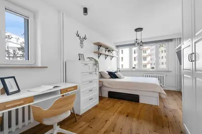 Łóżko lub łóżka w pokoju w obiekcie Apartament nad Wisłą, Solec, Darmowy Parking
