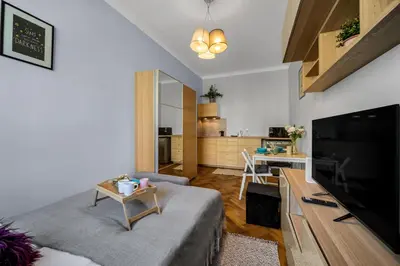 Kuchnia lub aneks kuchenny w obiekcie Downtown Studio - Top Location, Metro&Trams Nearby - by Rentujemy