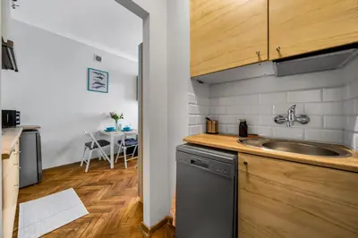 Kuchnia lub aneks kuchenny w obiekcie Downtown Studio - Top Location, Metro&Trams Nearby - by Rentujemy