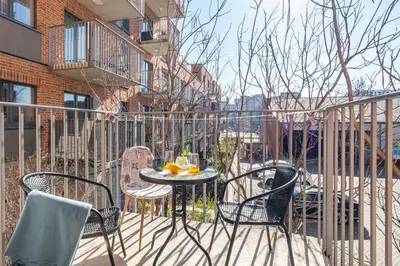Balkon lub taras w obiekcie SuperApart Wileńska apt 7 - Komfortowe studio Praga