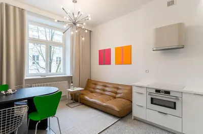 Kuchnia lub aneks kuchenny w obiekcie Warsaw Concierge Ochota