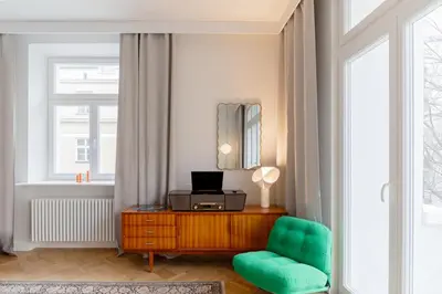 Telewizja i/lub zestaw kina domowego w obiekcie Warsaw Concierge Ochota