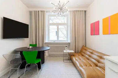 Telewizja i/lub zestaw kina domowego w obiekcie Warsaw Concierge Ochota