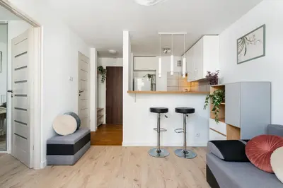Kuchnia lub aneks kuchenny w obiekcie Cloud 11 Apartment City Center Grzybowska