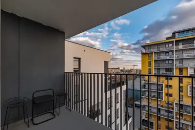 Balkon lub taras w obiekcie Żupnicza 18 by Homeprime