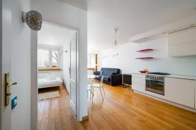 Plan piętra w obiekcie Olszowa 8 Riverside Apartment by BookingHost