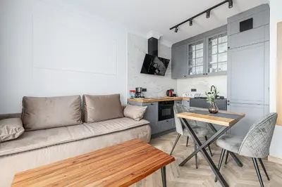 Część wypoczynkowa w obiekcie RentPlanet - Apartamenty Ząbkowska